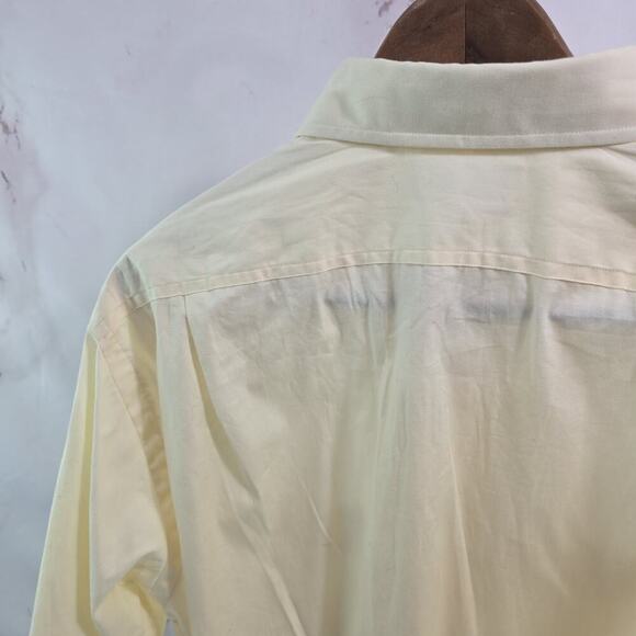 Vintage Button Shirt Mens Large Yellow Safari Pima Long Sleeve St John Bay - Picture 6 of 13